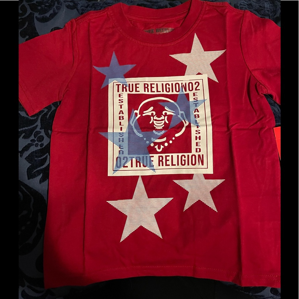 True Religion Boys Buddha Star Logo Tee NWT